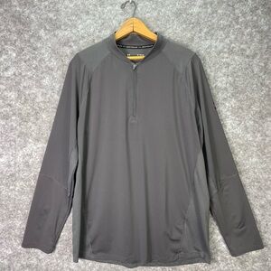 Under Armour Pullover Mens XL Gray HeatGear 1/4 Zip Long Sleeve Training Top